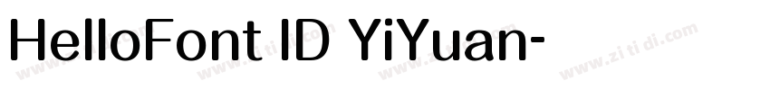 HelloFont ID YiYuan字体转换